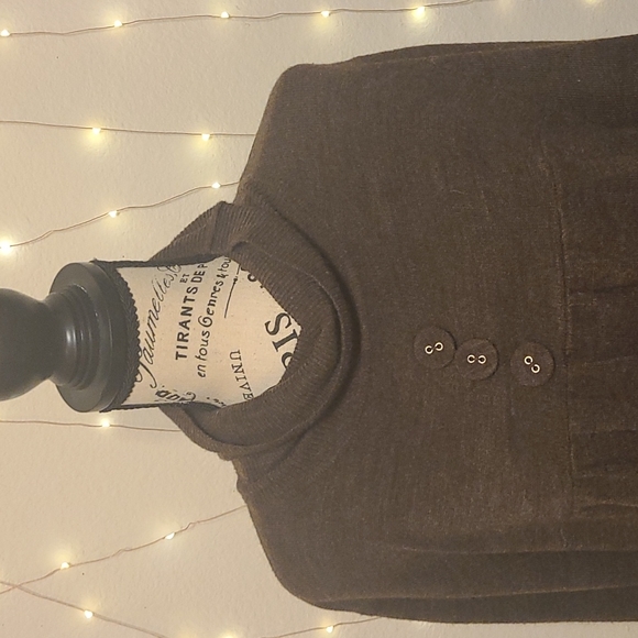 Brown Turtle Neck Plus Size Sweater 2x - Picture 2 of 3